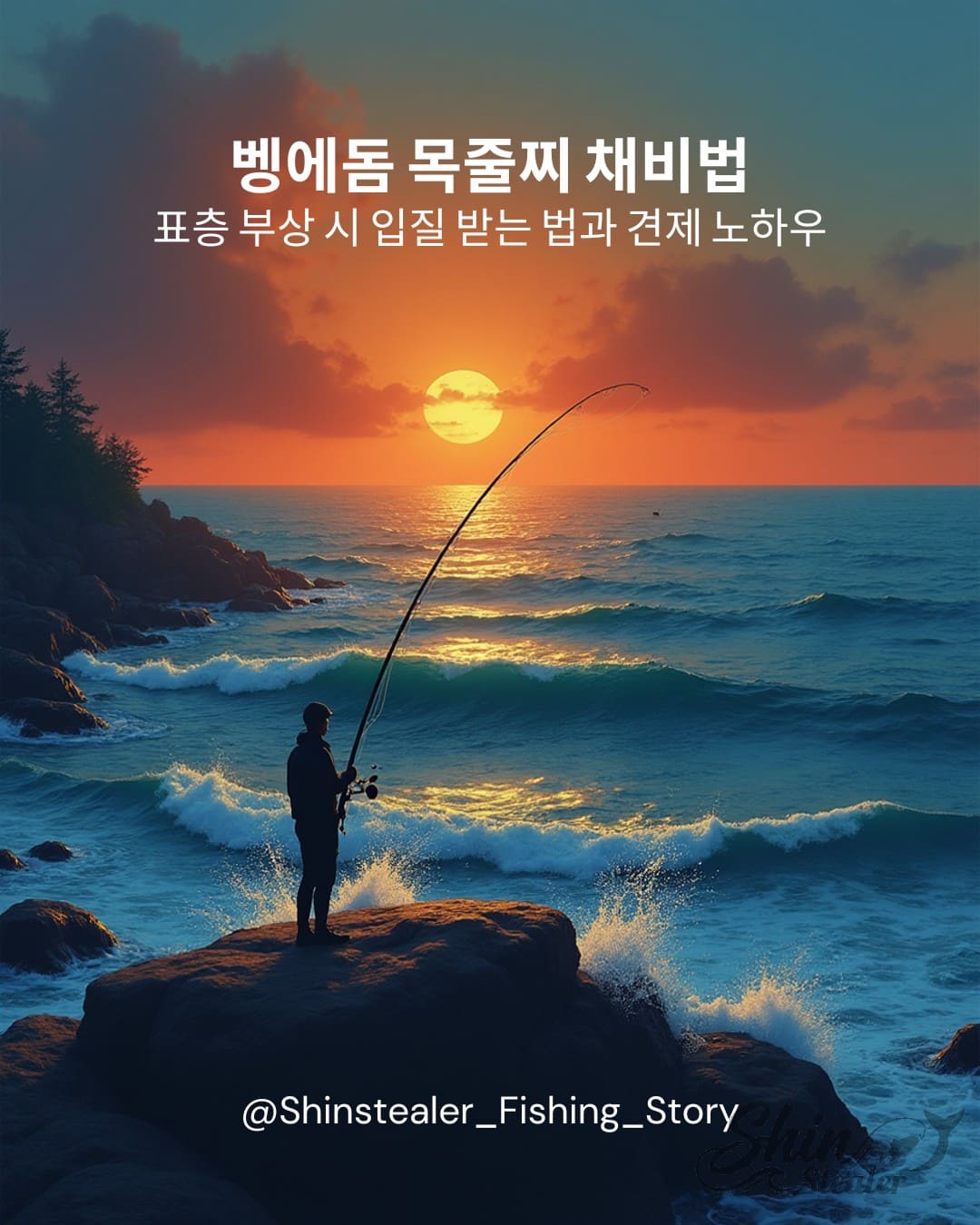 벵에돔 표층 공략을 위한 목줄찌 사용법 및 미세 입질 파악 기술 지침서.