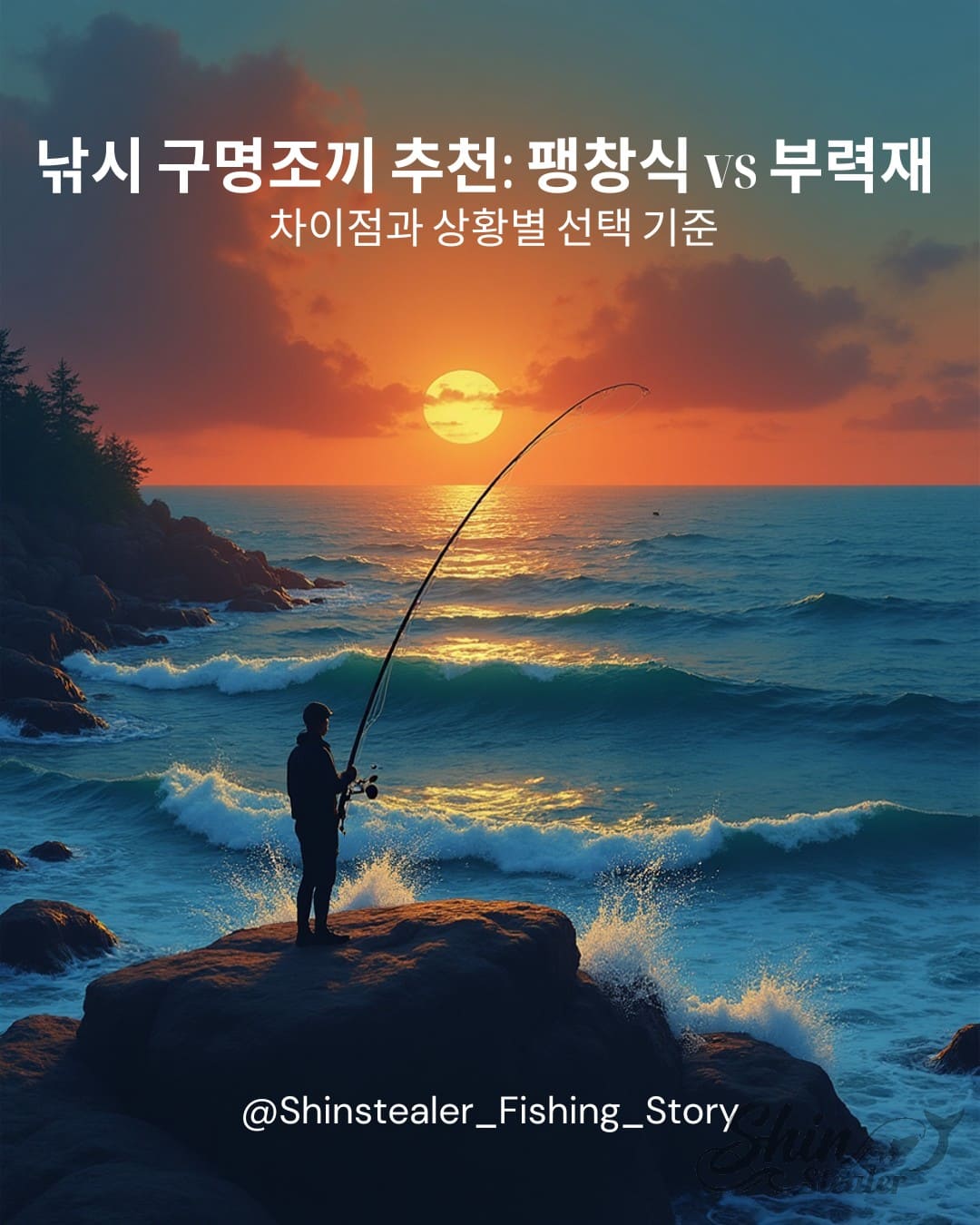 낚시 안전을 위한 팽창식(가스식) 구명조끼와 고체식(부력재형) 구명조끼의 구조적 차이 및 성능 비교 지침서.